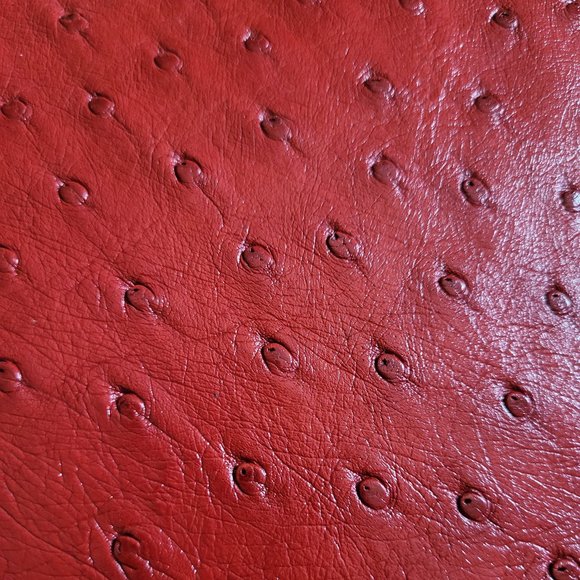 GENUINE OSTRICH LEATHER RED BAG - Picture 6 of 8